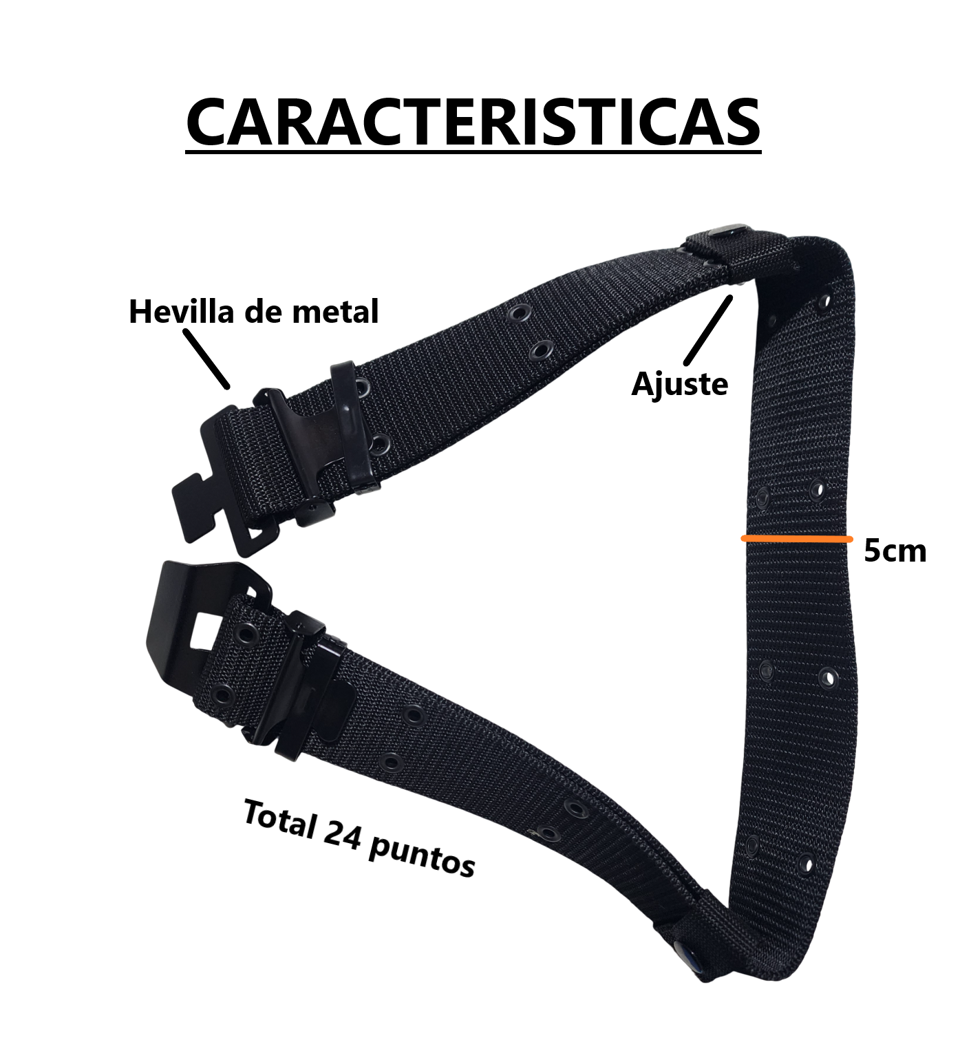 Correa Cinturón táctico ajustable 110cm-130cm