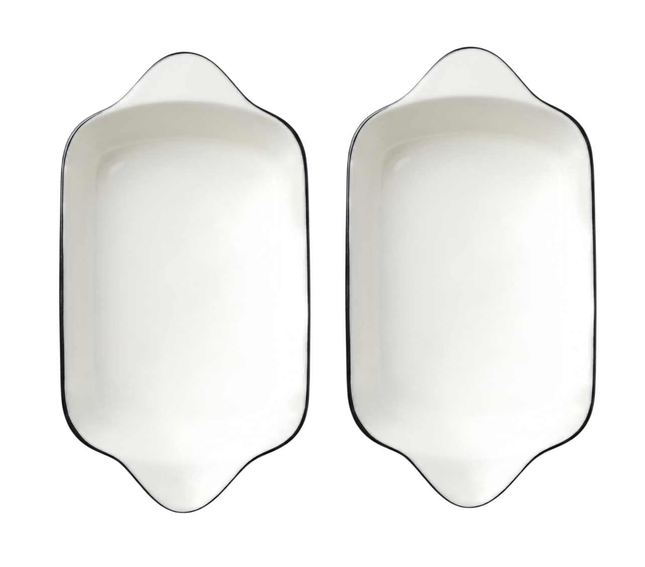 Set x2 platos rectangular  46-10B