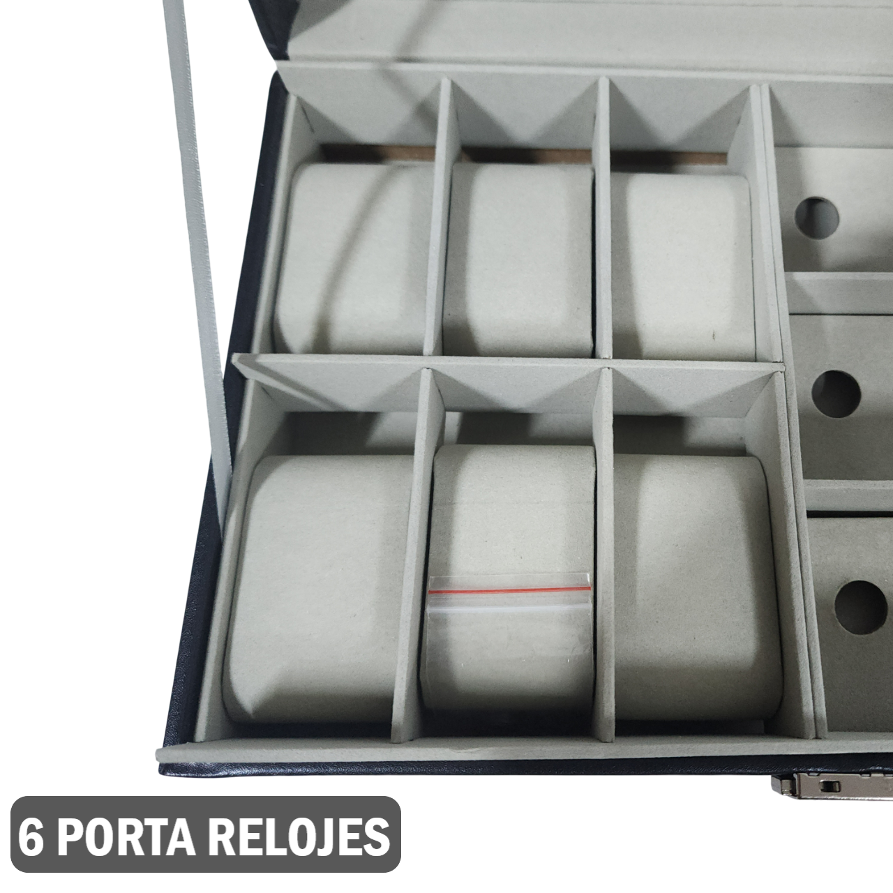 Organizador De 6 Relojes y 3 lentes Portareloj Estuche Elegante Unisex