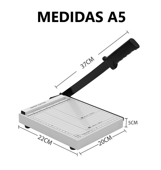 Guillotina Cortador de papel metálica A5