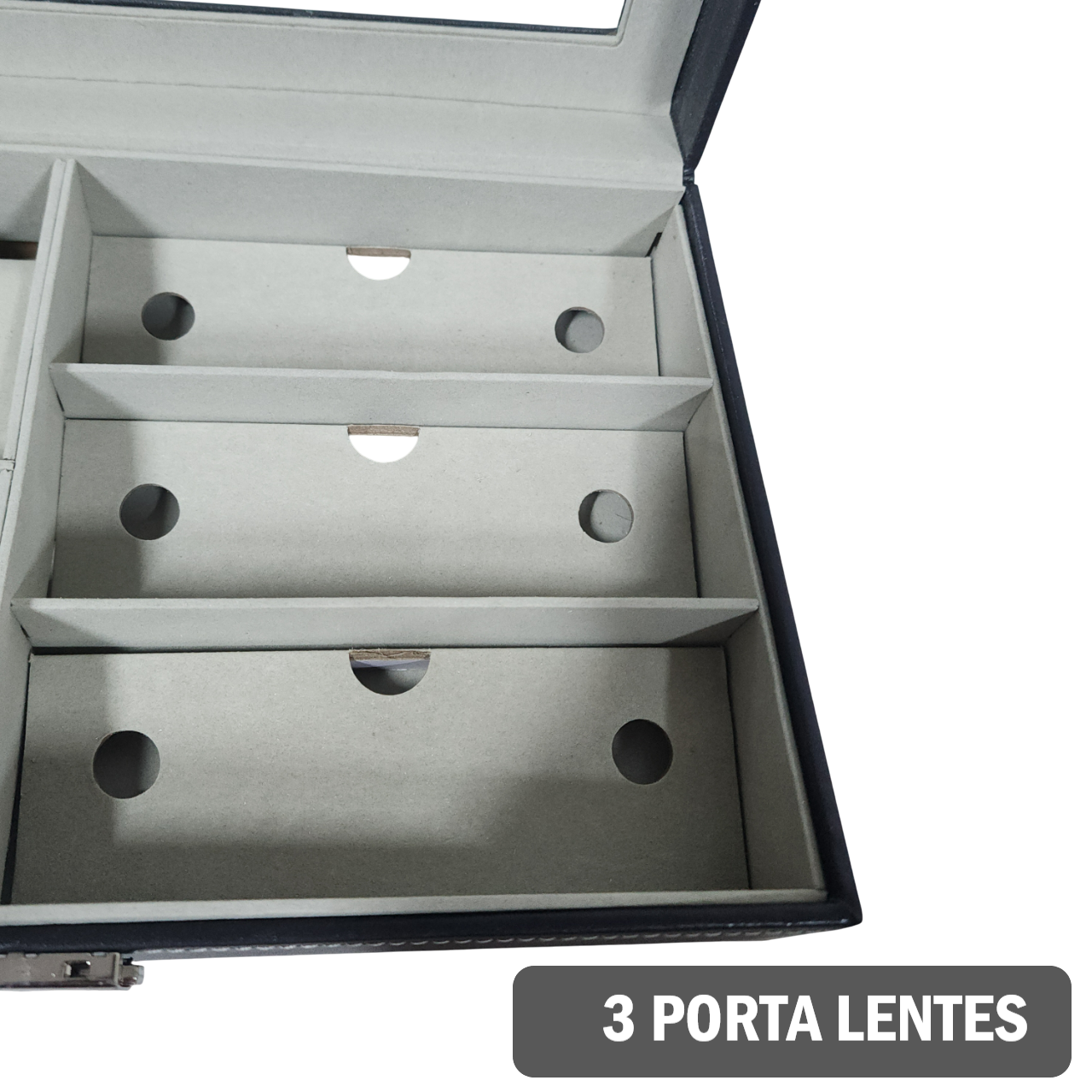 Organizador De 6 Relojes y 3 lentes Portareloj Estuche Elegante Unisex