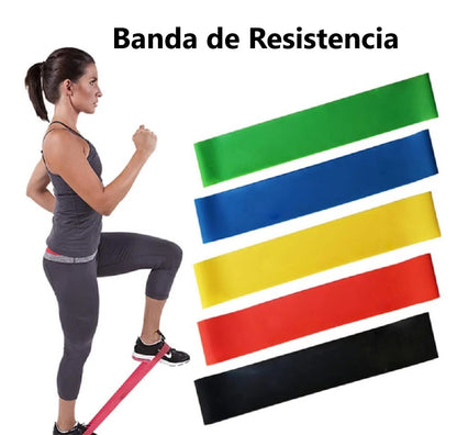 Banda De Resistencia Elástica Set De 5 Ligas Ejercicios