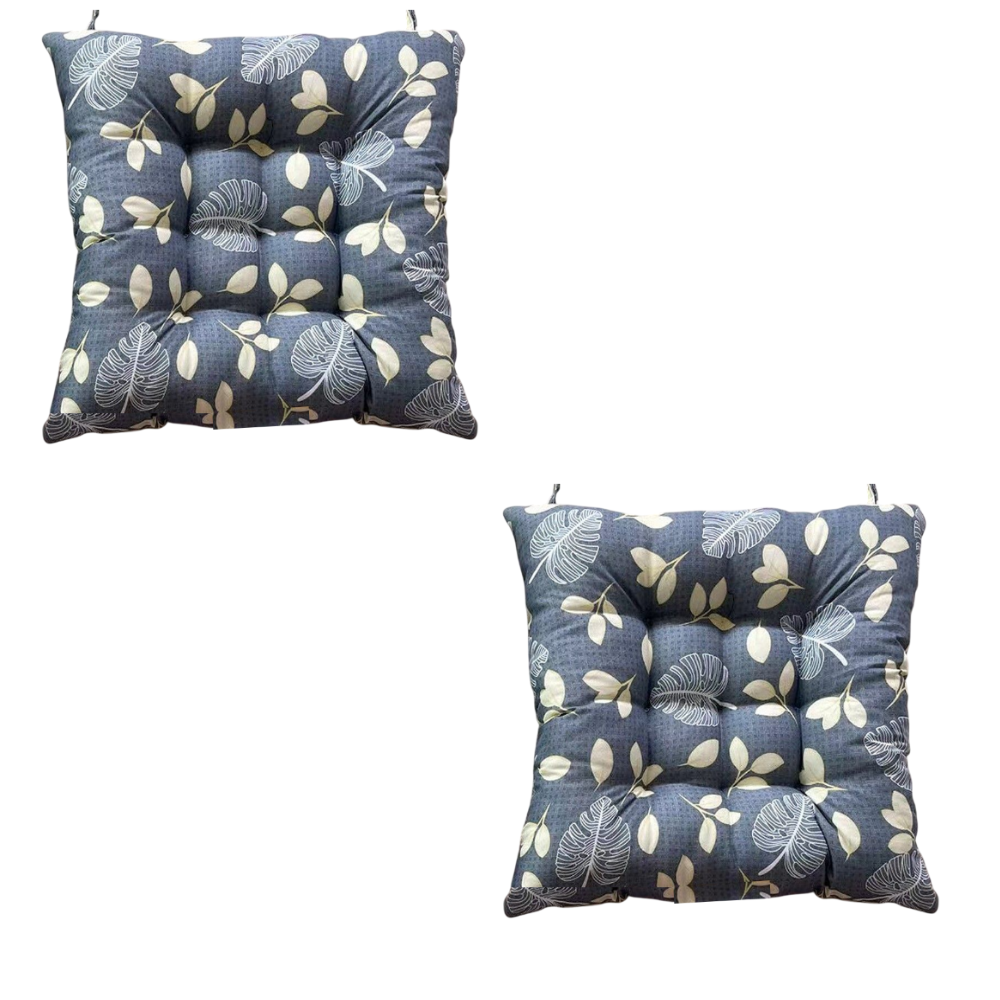 Pack x2 Cojines Almohadas para silla diseño de flores - 40 x 40 cm