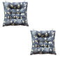 Pack x2 Cojines Almohadas para silla diseño de flores - 40 x 40 cm
