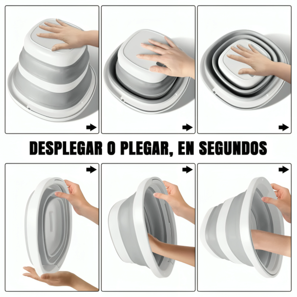 Balde Plegable Multifuncional con Asa