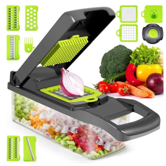 Picador Cortador De Frutas Verduras Manual de Cocina - 12 en 1