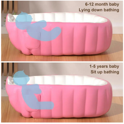 Bañera Tina inflable Portátil 98x64x28 cm con Inflador