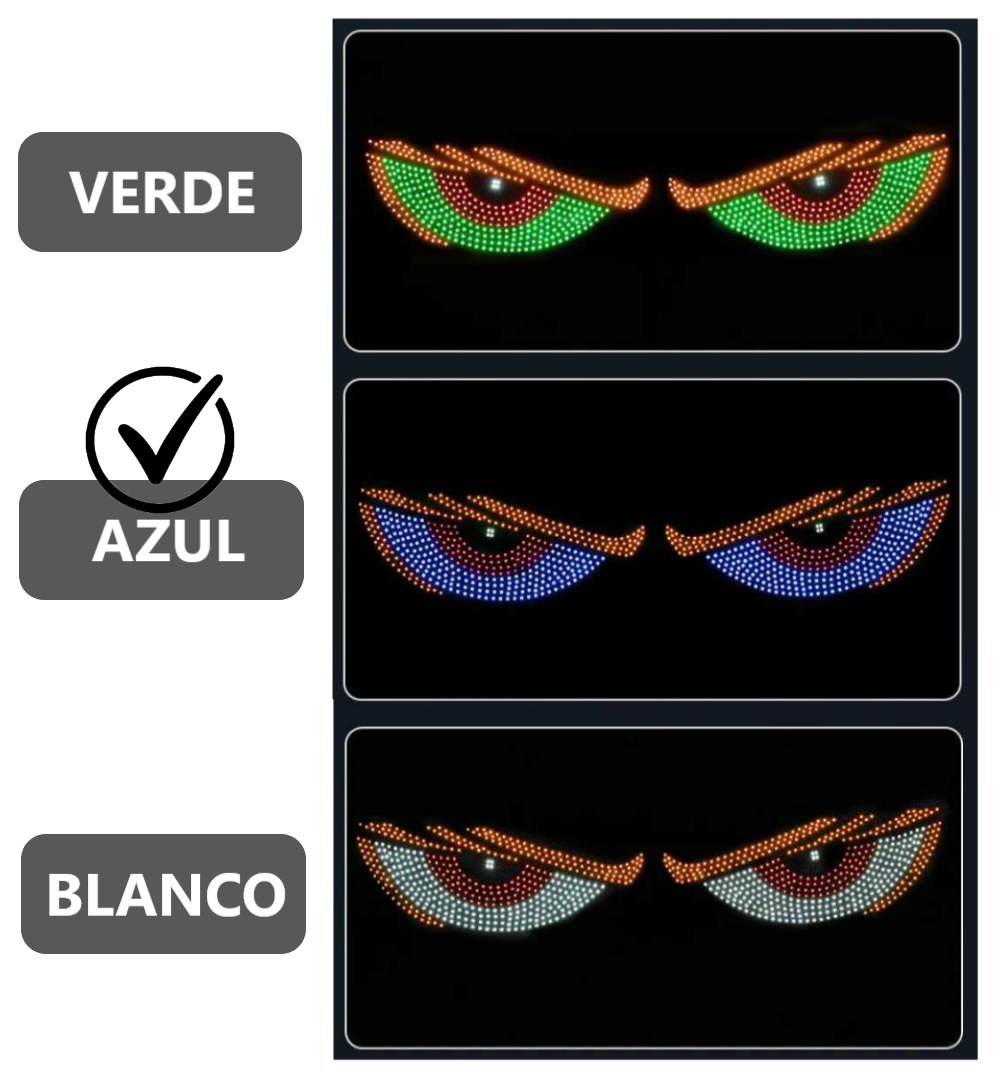 Luces LED universal para parabrisas con ojos para automóviles