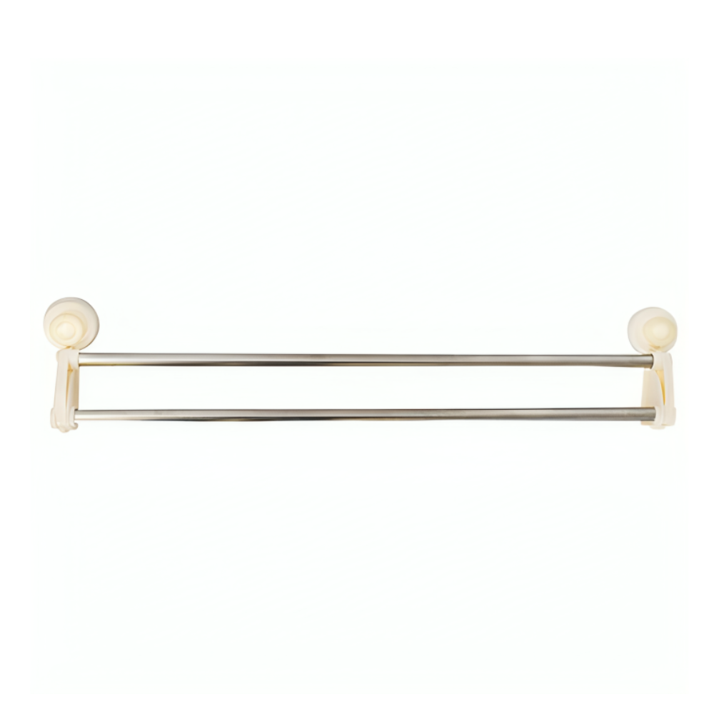 Toallero doble de pared con ventosa ajustable