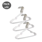 30 Ganchos de Metal Colgadores Para Ropa - Blanco