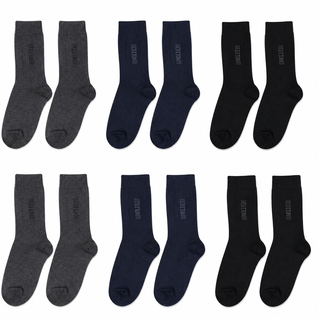 Pack x6 medias calcetines Unisex - Colores aleatorios