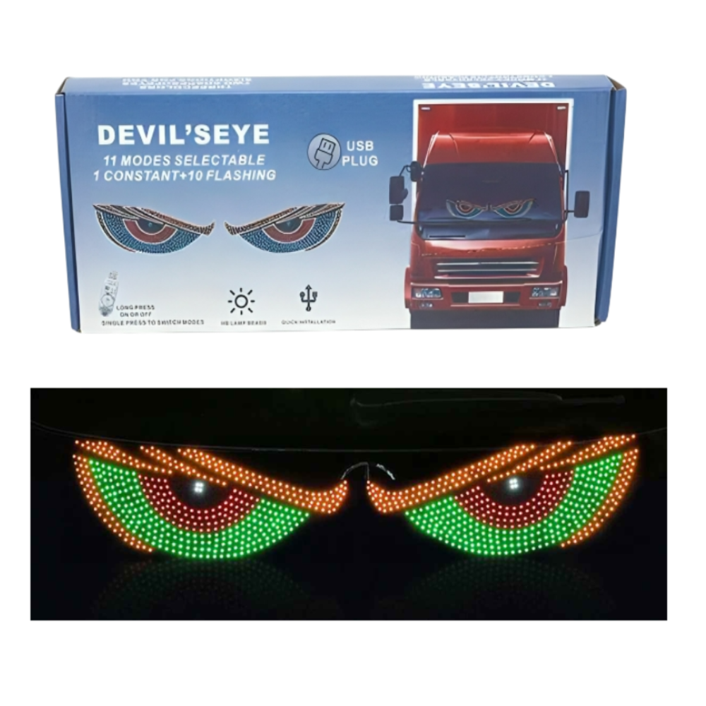 Luces LED universal para parabrisas con ojos para automóviles