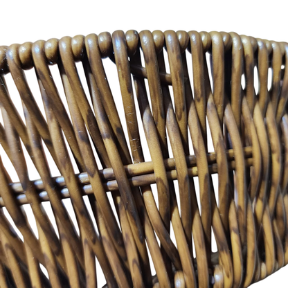 Pack 2 Paneras circular de Plástico tipo mimbre