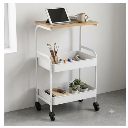 Carrito Mesa Organizador Multiuso de 3 Niveles rodante