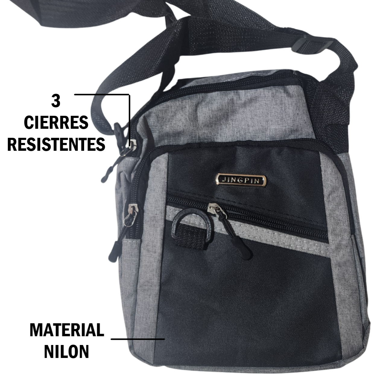 Bandolera Mochila Morral Hombre de nylon