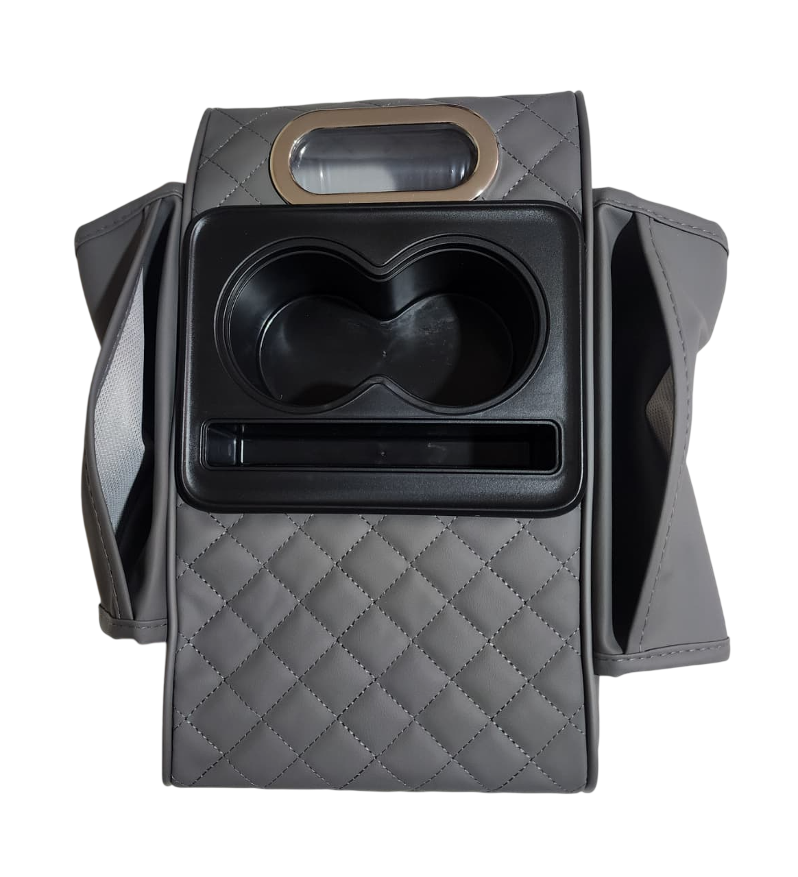 Caja de almacenamiento portavaso porta servilleta y telefono - GRIS