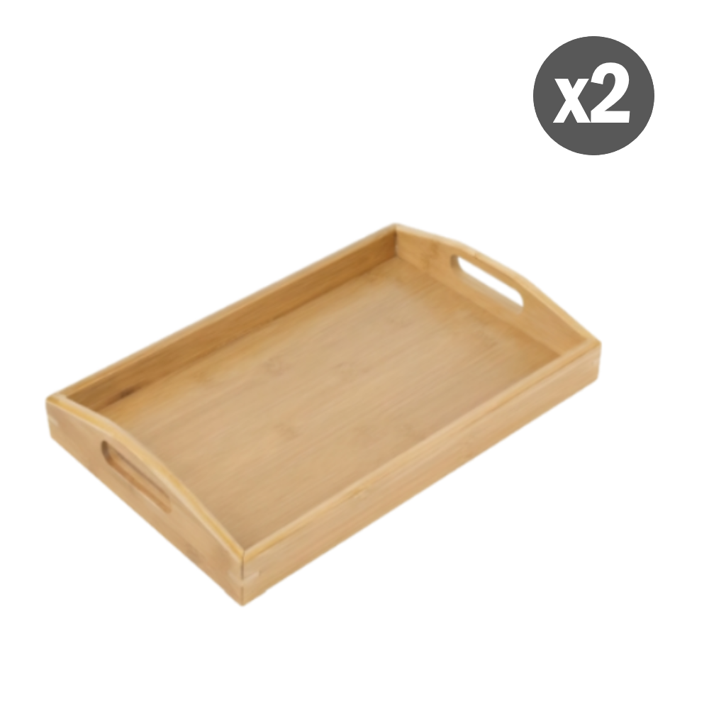 Bandeja de bambú para servir para cocina sala de estar dormitorio