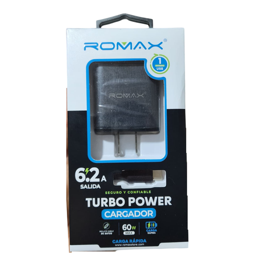 CARGADOR DE PARED 60W 62A ROMAX