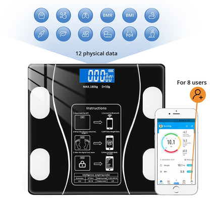Balanza Báscula de Peso Corporal hasta 180 kg - Negro