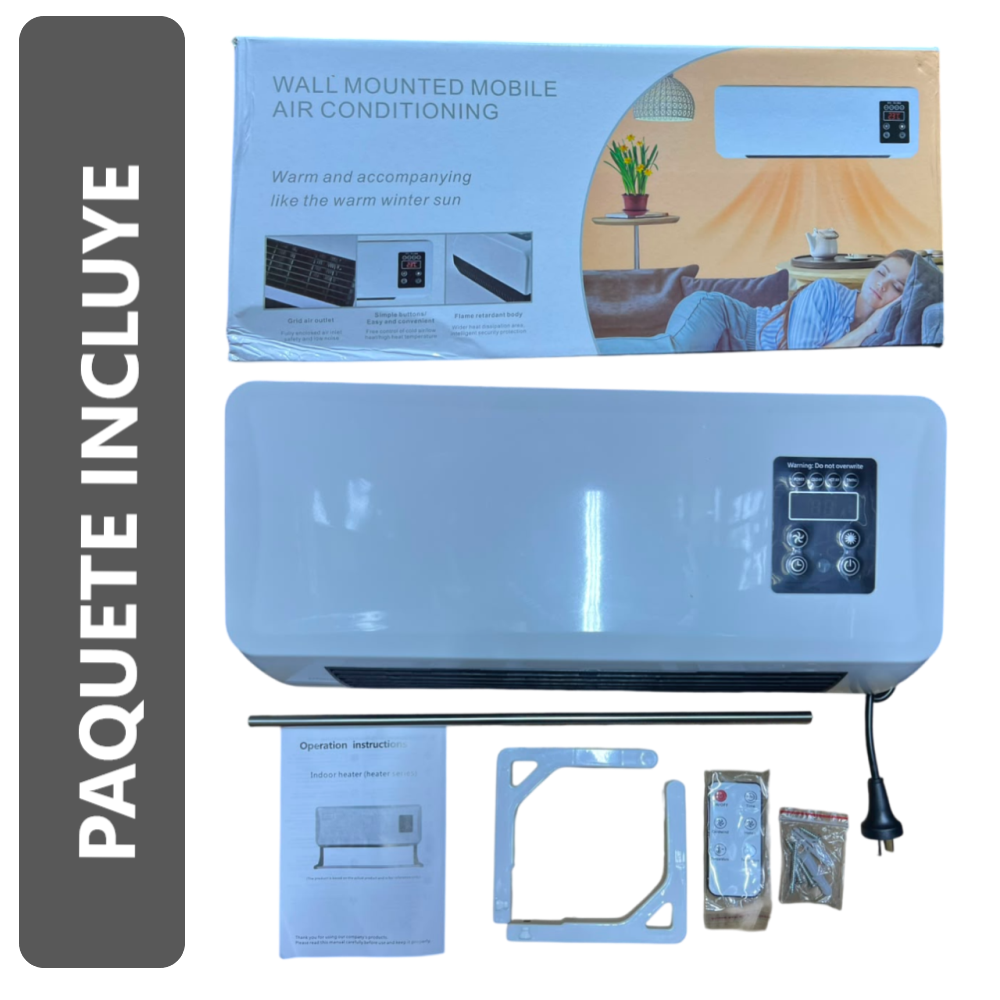 Calefactor Climatizador Eléctrico De Pared 2 En 1 - Frío y Caliente