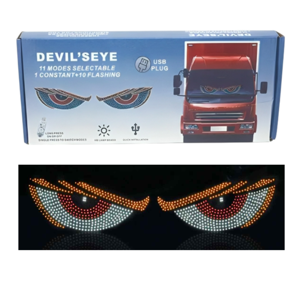 Luces LED universal para parabrisas con ojos para automóviles