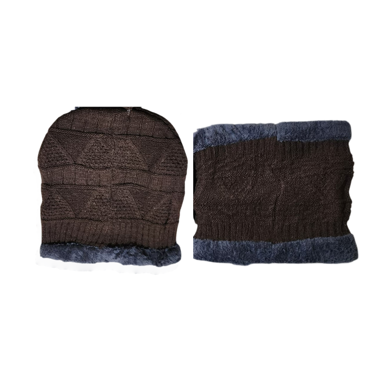 Gorro Chullo con Bufanda de lana y felpa para Invierno Unisex