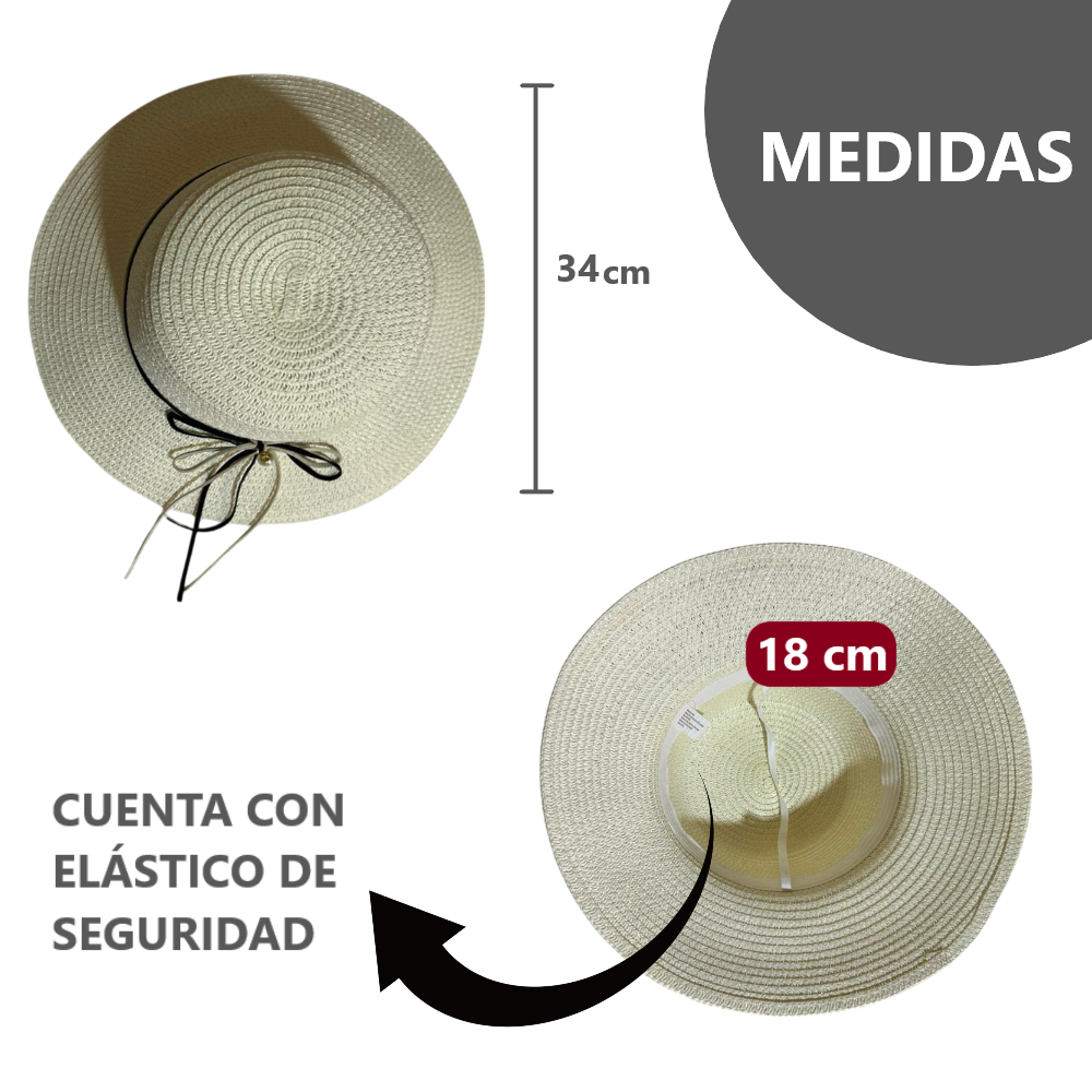 Sombrero con Lazo sutil y elegante