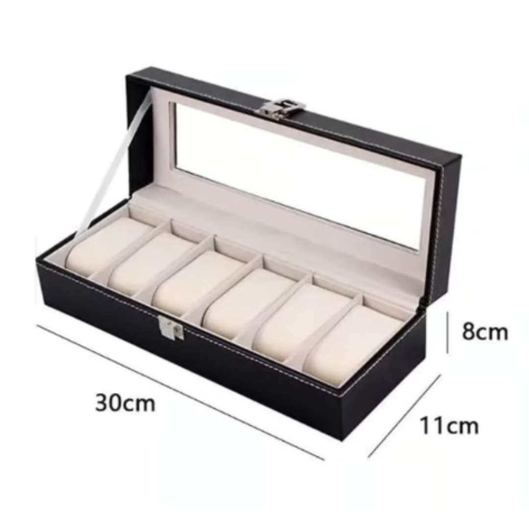 Organizador De 6 Relojes Portareloj Estuche Elegante Unisex