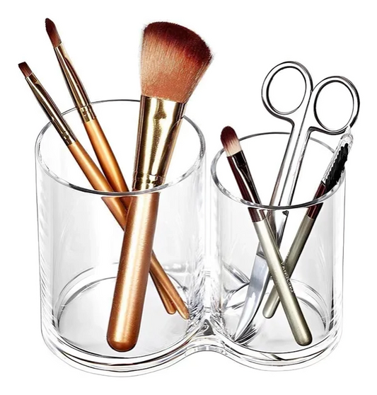 Organizador Acrílico de hisopo y algodón 2 tarros