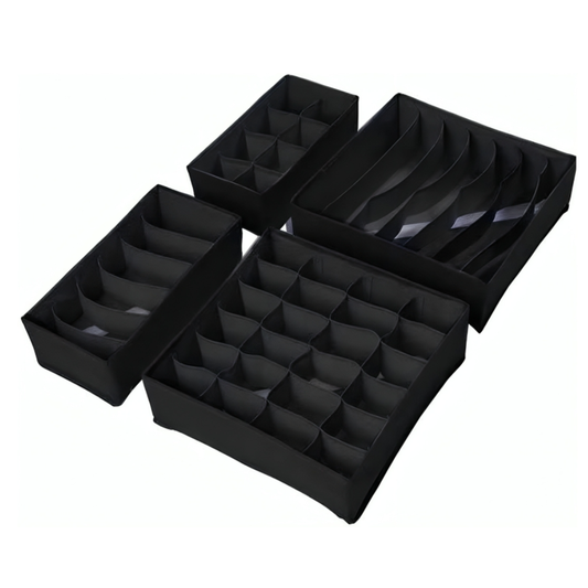 Pack x4 Organizadores Cajas para ropa interior armable - diversos tamaños