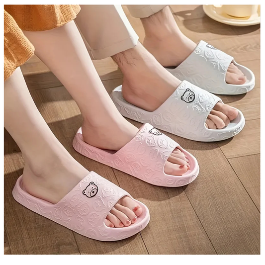 Pantuflas Sandalias de plástico cómoda con punta abierta - Rosado