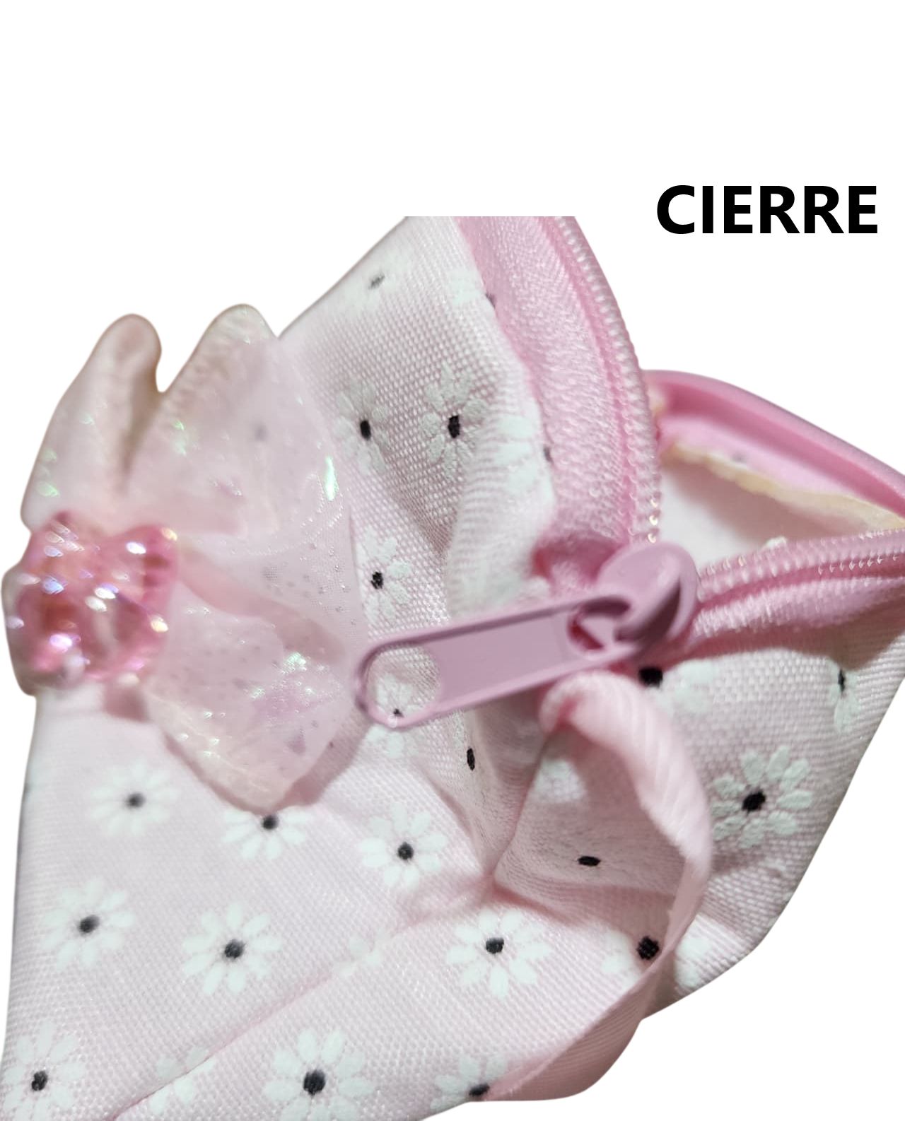 10 MINI BOLSO CON CIERRE ROSADO cartera