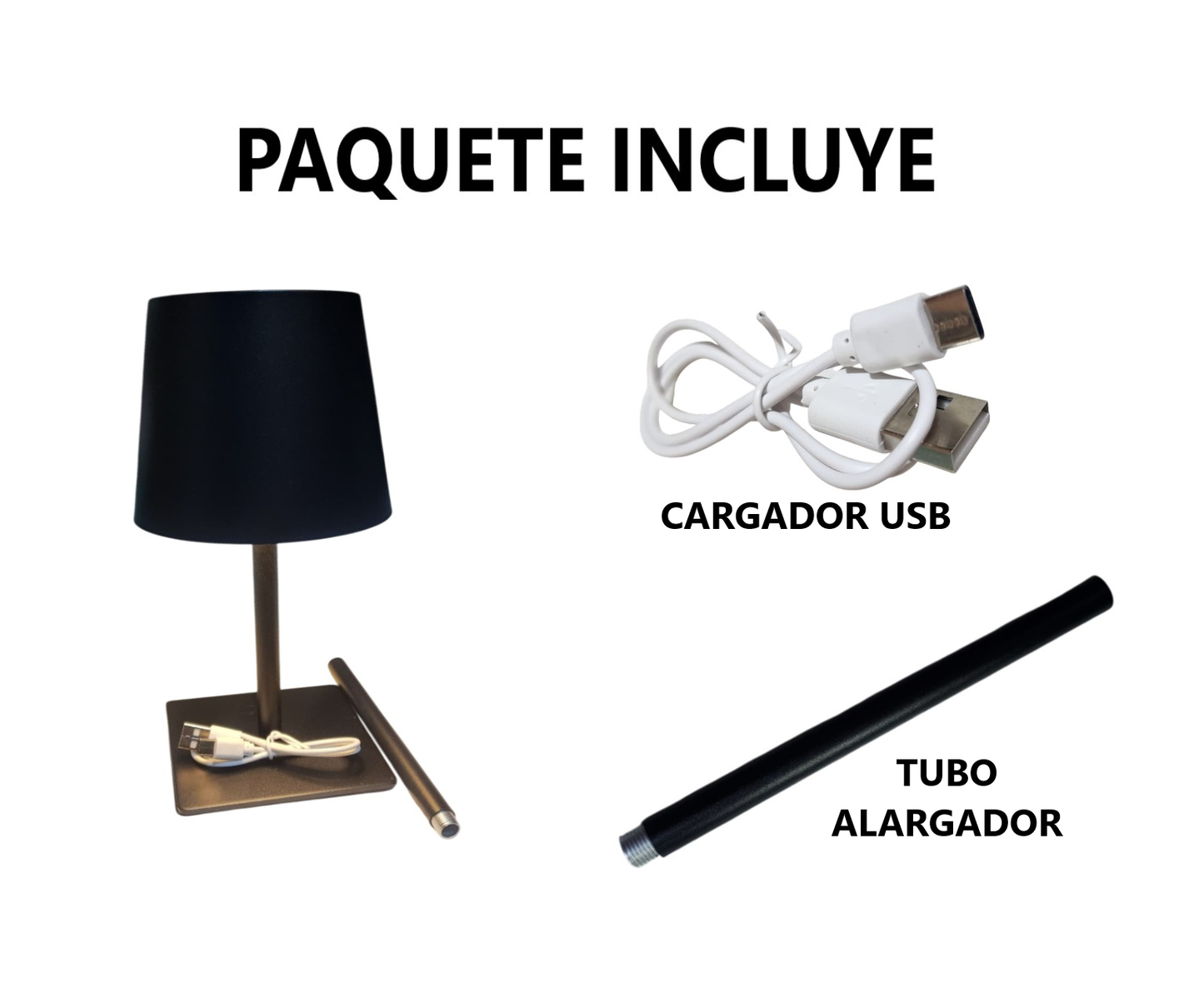 LAMPARA LED DE ESCRITORIO - NEGRO