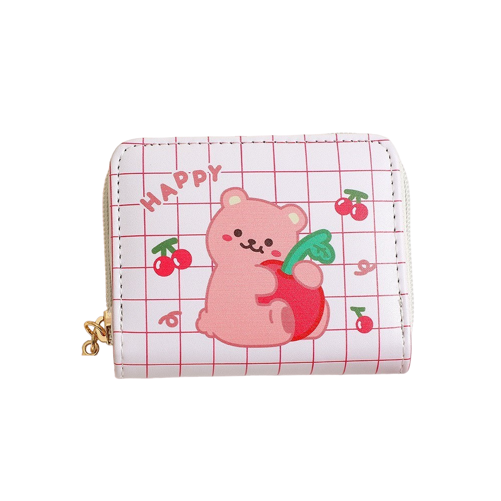 Billetera Kawaii de multi bolsillo cuero sintético
