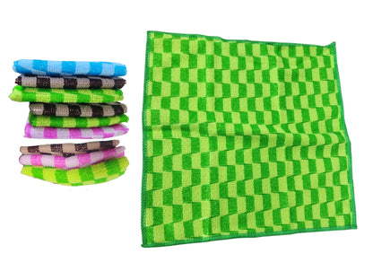 Paños de microfibra 30x30cm cuadros multicolor