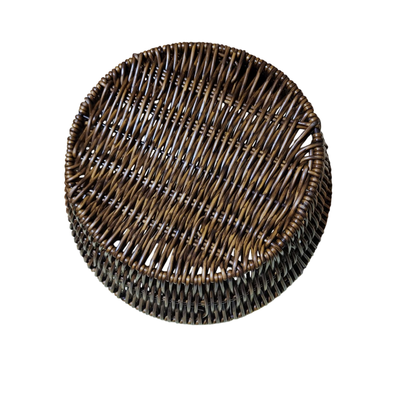 Pack 2 Paneras circular de Plástico tipo mimbre