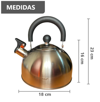 Tetera silbadora de acero inoxidable 2.5 Litros