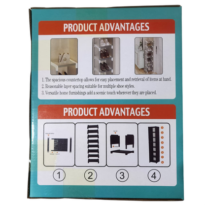 Organizador Zapatera armable de 8 niveles - BLANCO