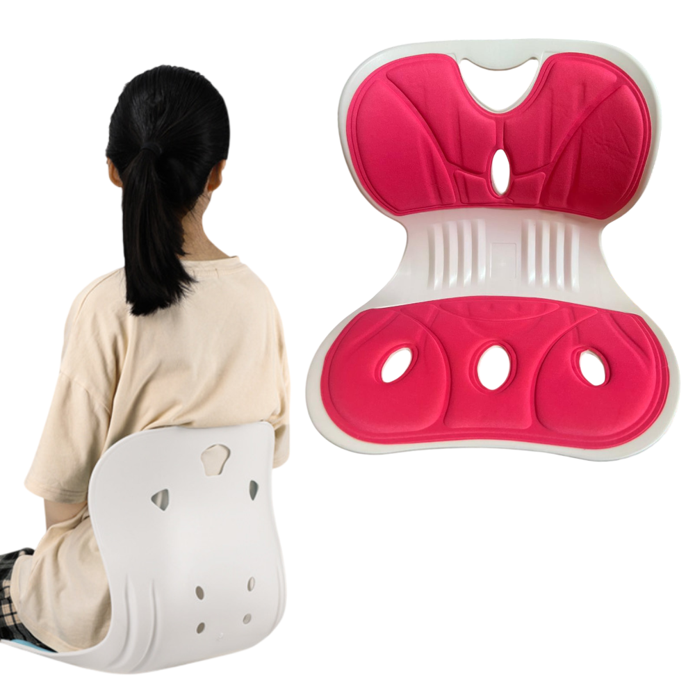 Asiento Cojín ergonómico de oficina con soporte para la espalda - Rosado
