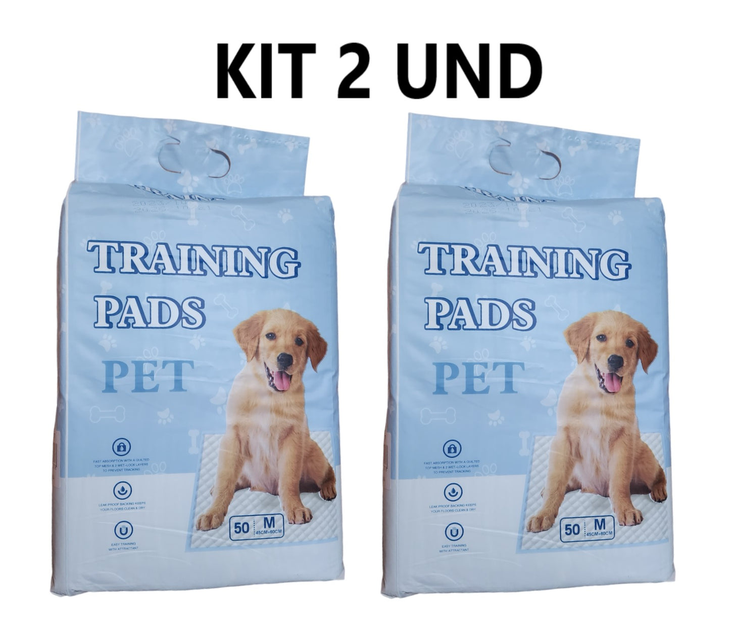 Kit 2 Pañales Piso Para Perros Entrenamiento Absorbente60x60