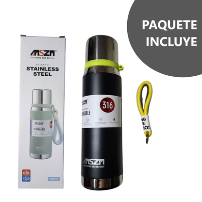 Botella Termo de 700 ml  Acero Inoxidable 316 con tapa