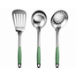 Kit de Utensilios de Cocina 3 Piezas Hecho de Acero y Mango de Plástico