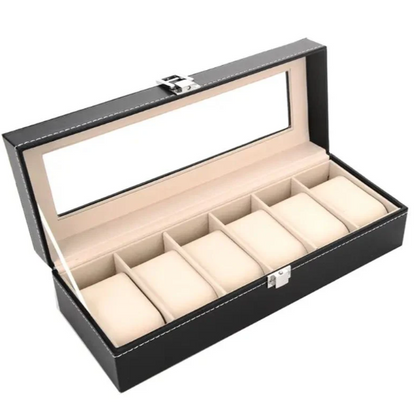 Organizador De 6 Relojes Portareloj Estuche Elegante Unisex