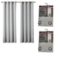Pack x2 cortinas de 140x240cm con 8 ojales