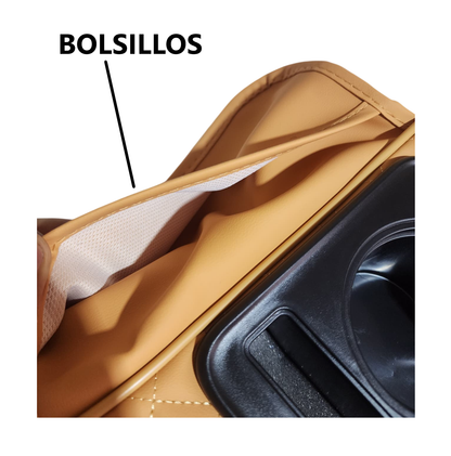Caja de almacenamiento portavaso porta servilleta y telefono - NARANJA