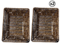 Pack 2 Paneras rectangular de Plástico tipo mimbre