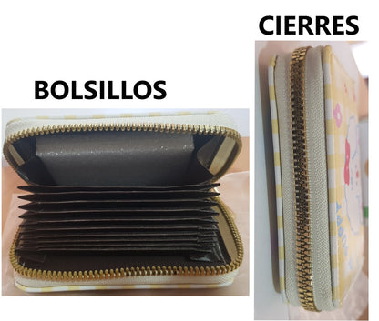 Billetera Kawaii de multi bolsillo cuero sintético