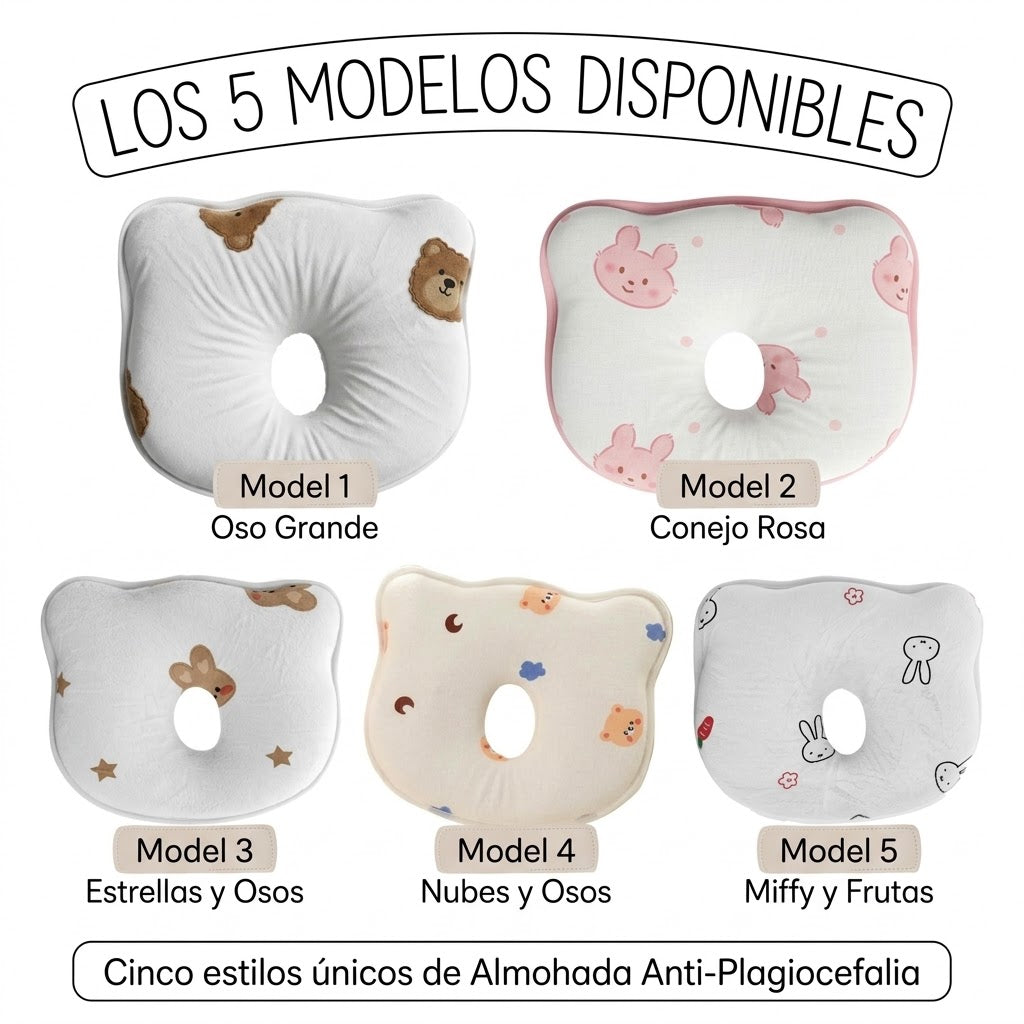 Almohada Viscoelástica Ergonómica para Bebé con Soporte Cervical