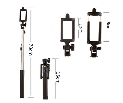 Selfie Stick Palo con cable de 78cm 270 grados