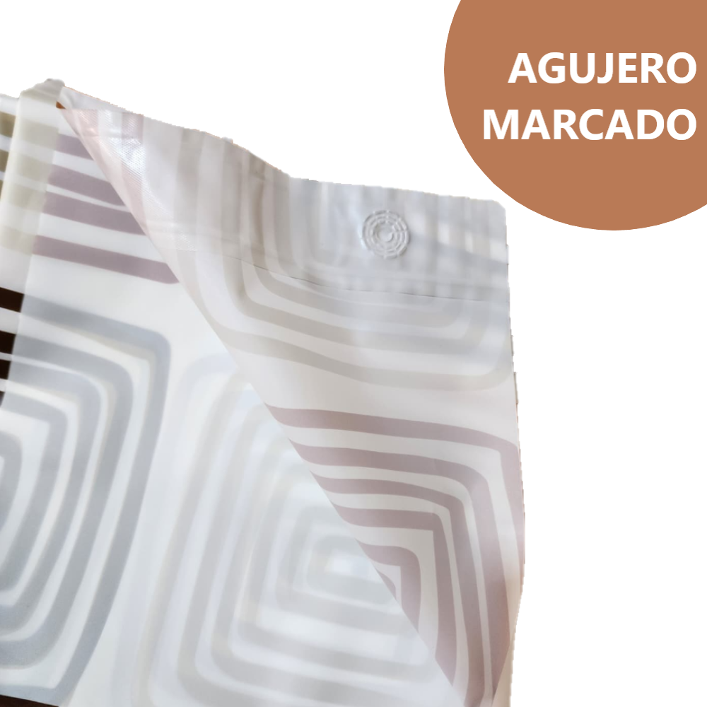 Cortina de ducha 180x180 cm con 12 ganchos diseño variado